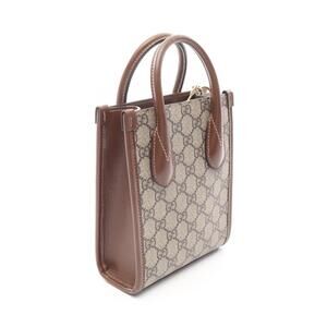 Gucci Beige Tote Interlocking Tan GG Brown Bag Canvas Leather